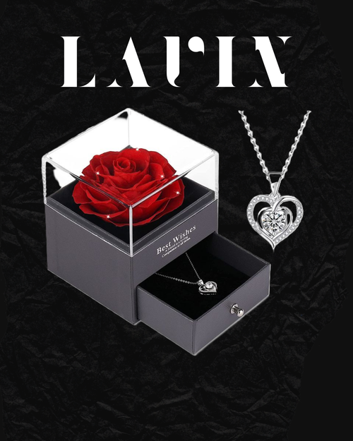 ÇEKMECELİ SÜRPRİZ KUTULU & 925 AYAR GÜMÜŞ KOLYE SETİ